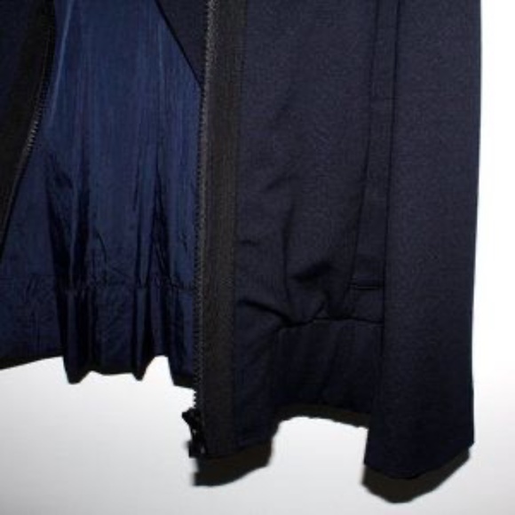 CAbi Chance Navy Blue Asymmetrical Zip-Front Moto Jacket size Medium - Picture 11 of 16